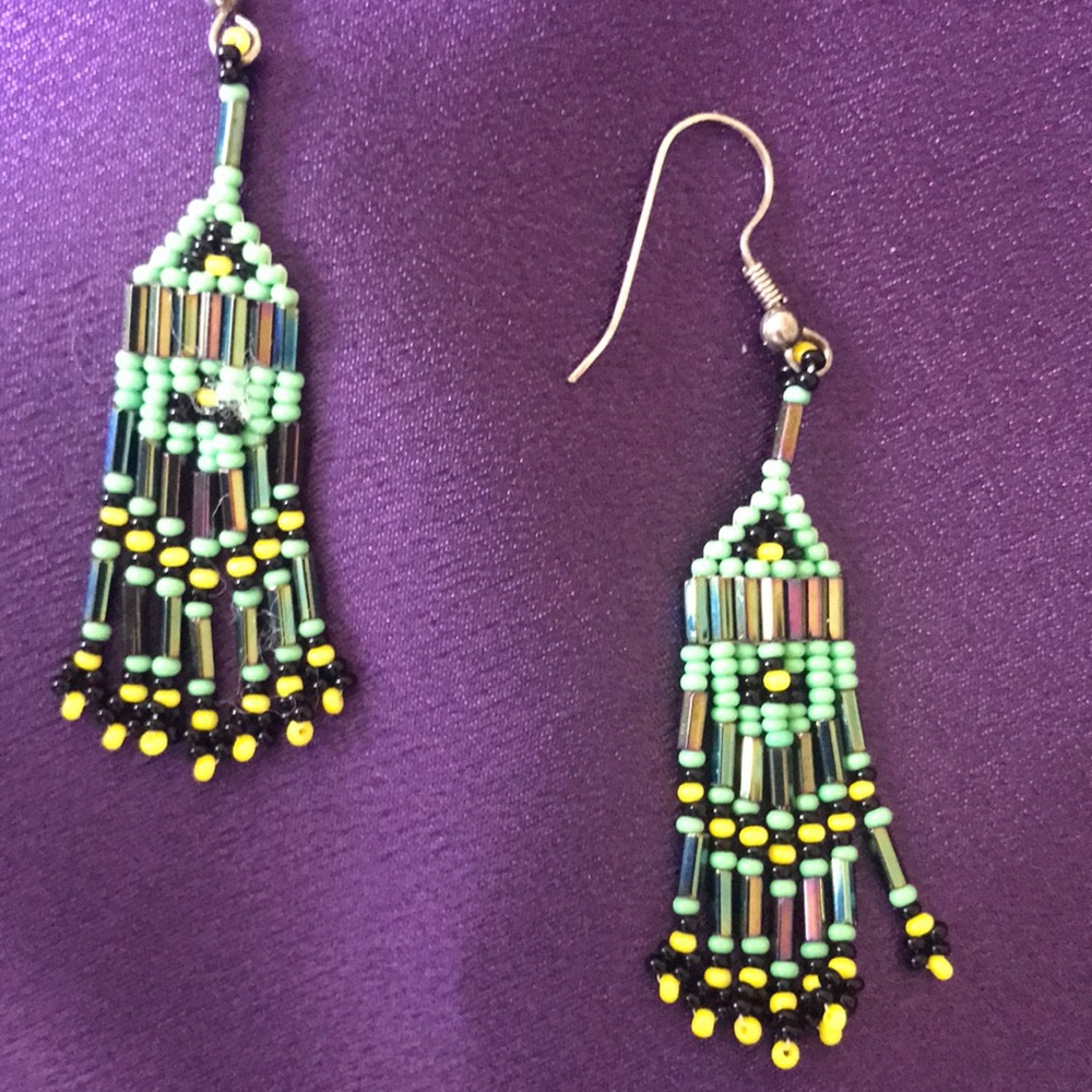 Beaded drop earrings